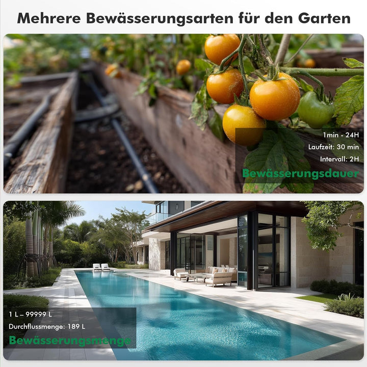 RESTMO 1 Zone Bewässerungscomputer mit Durchflussmesser, Bewässerungssteuerung für Garten &amp; Rasen, M