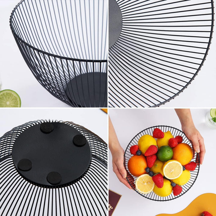 HOMQUEN Obstkorb, Obstschale, Obstkorb Aus Metalldraht Für Die Küche, Obstschale Für Küchentheke, Ko