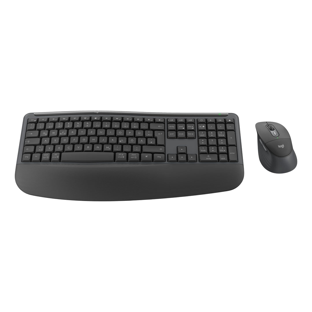 Logitech Signature Comfort Plus Combo MK880, kabelloses Tastatur-Maus-Set, komfortable Tastatur in S
