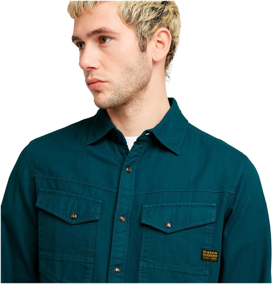 G-Star RAW Herren Dakota Slim Shirt S Blau (Nitro Gd D25223-d454-d150), S Blau (Nitro Gd D25223-d454