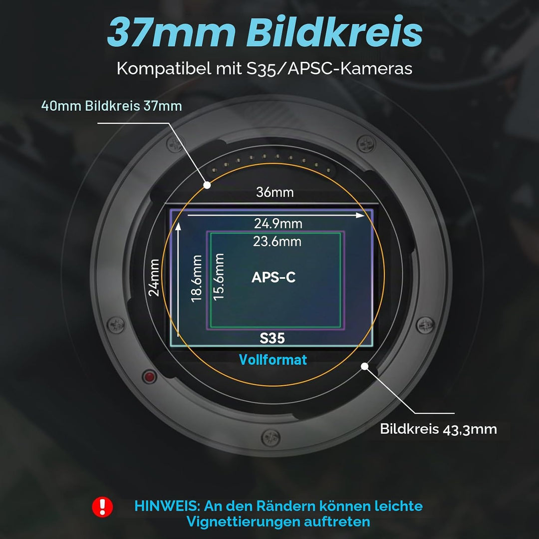 SIRUI 40mm T1.8 1.33X Anamorphotisches Objektiv, S35 Autofokus-Objektiv für Z-Mount-Kameras, Z5, Z50