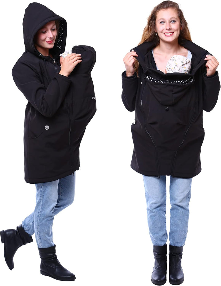 Viva la Mama – Allwetter Funktionsjacke für Mama und Baby, Umstandsjacke + Tragejacke - MELLORY XL V