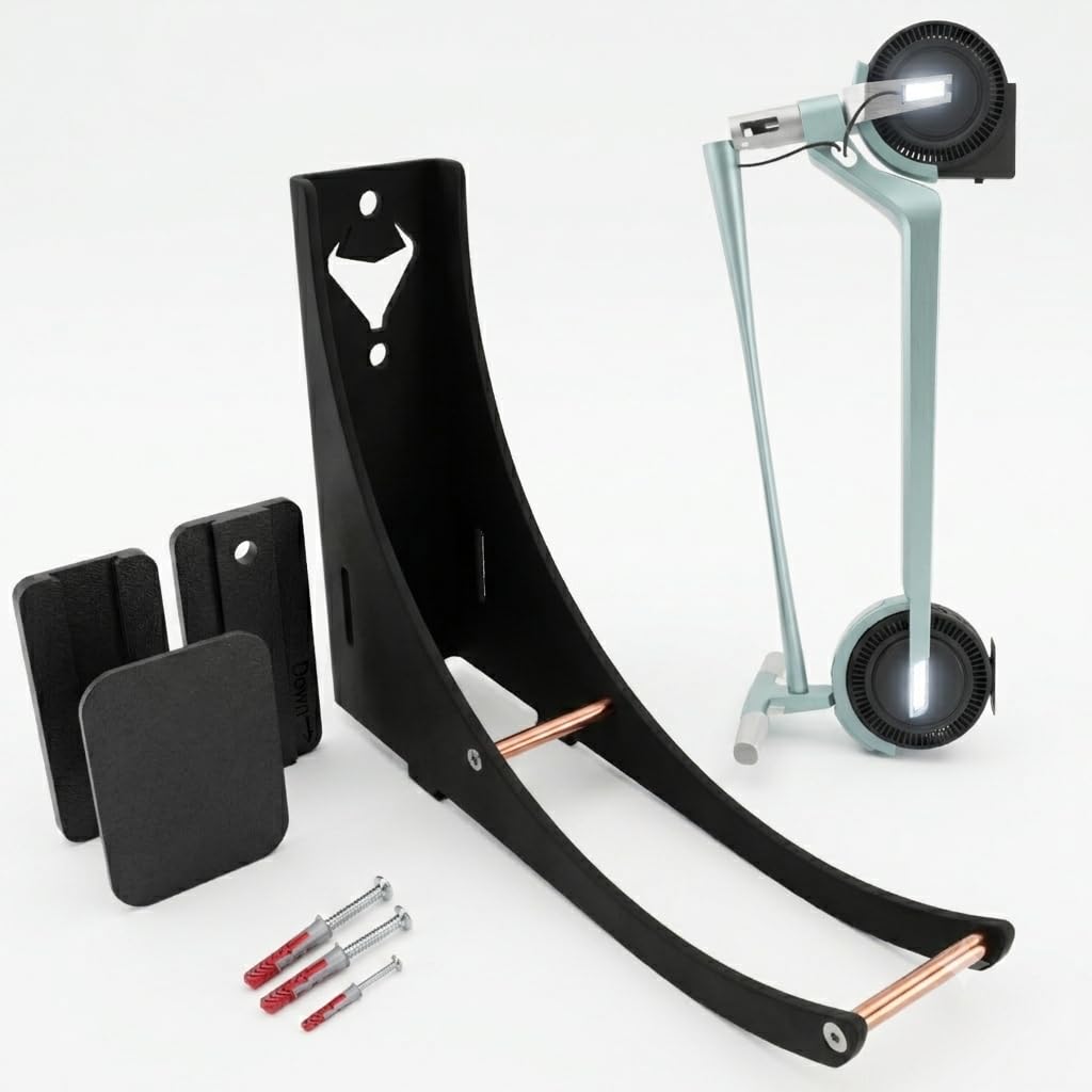 Wandhalterung für E-Scooter 8.5 Zoll, Matte Black, Kompatibel mit Xiaomi, Cecotec, Ninebot –