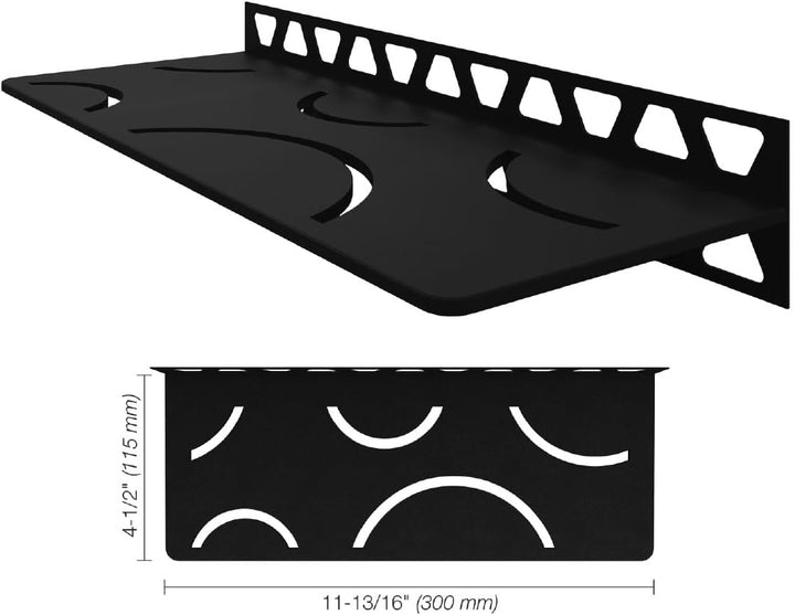 Schlüter SHELF-W-S1 Curve Graphitschwarz matt, Graphitschwarz Matt