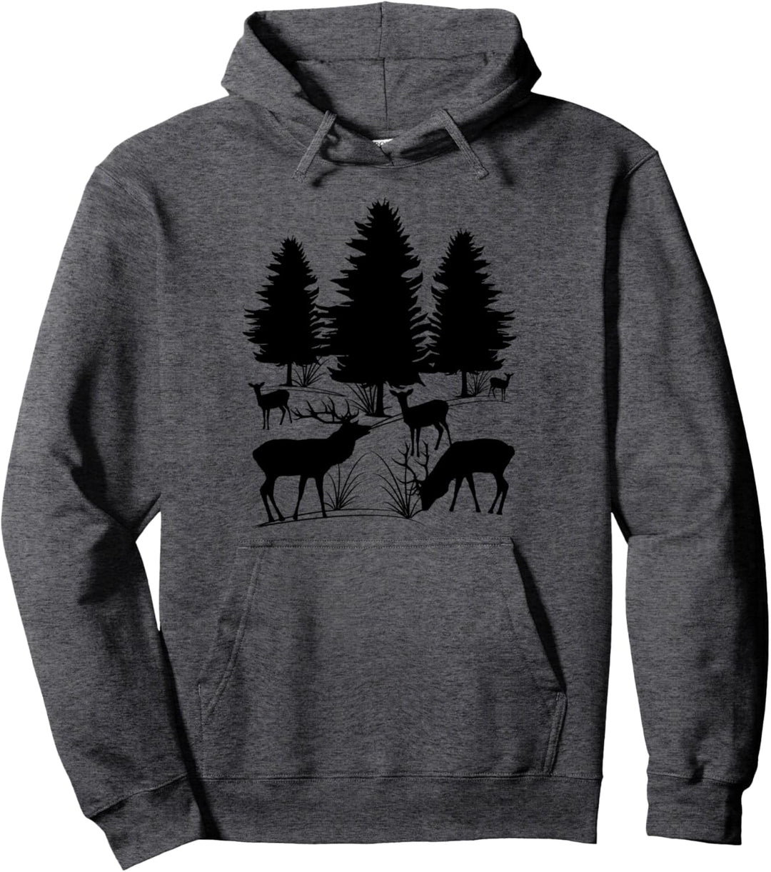 Hirsche, Rehe, Rotwild, Damwild, Hirsch, Rehbock, Reh, Wald Pullover Hoodie