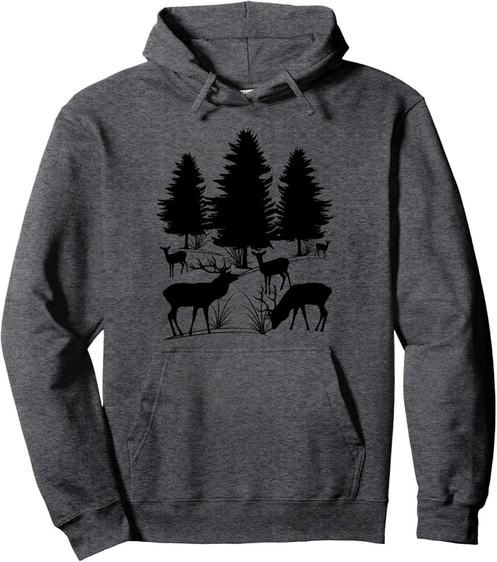 Hirsche, Rehe, Rotwild, Damwild, Hirsch, Rehbock, Reh, Wald Pullover Hoodie