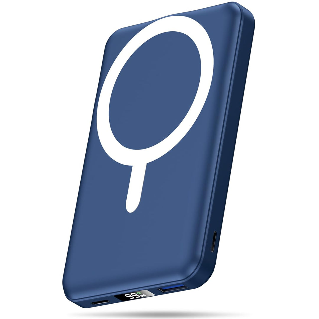 AOGUERBE for MagSafe Wireless Power Bank, Magnetische Powerbank 10000mAh mit USB C in&amp;Out, 22,5W Sch