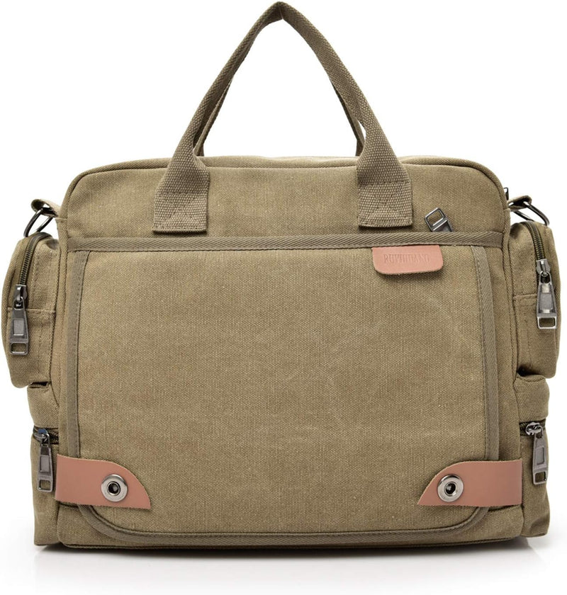 FANDARE Umhängetasche Herrentasche Segeltuch Schultertasche Lehrertasche Laptoptasche für 12.9 Zoll