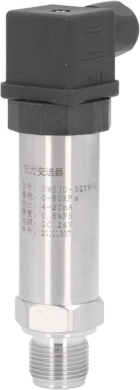 Drucktransmitter Transducer Sensor 0-50Kpa 4-20mA 24V DC Gewinde Edelstahl Zur Messung OMSJD-XQYH-01