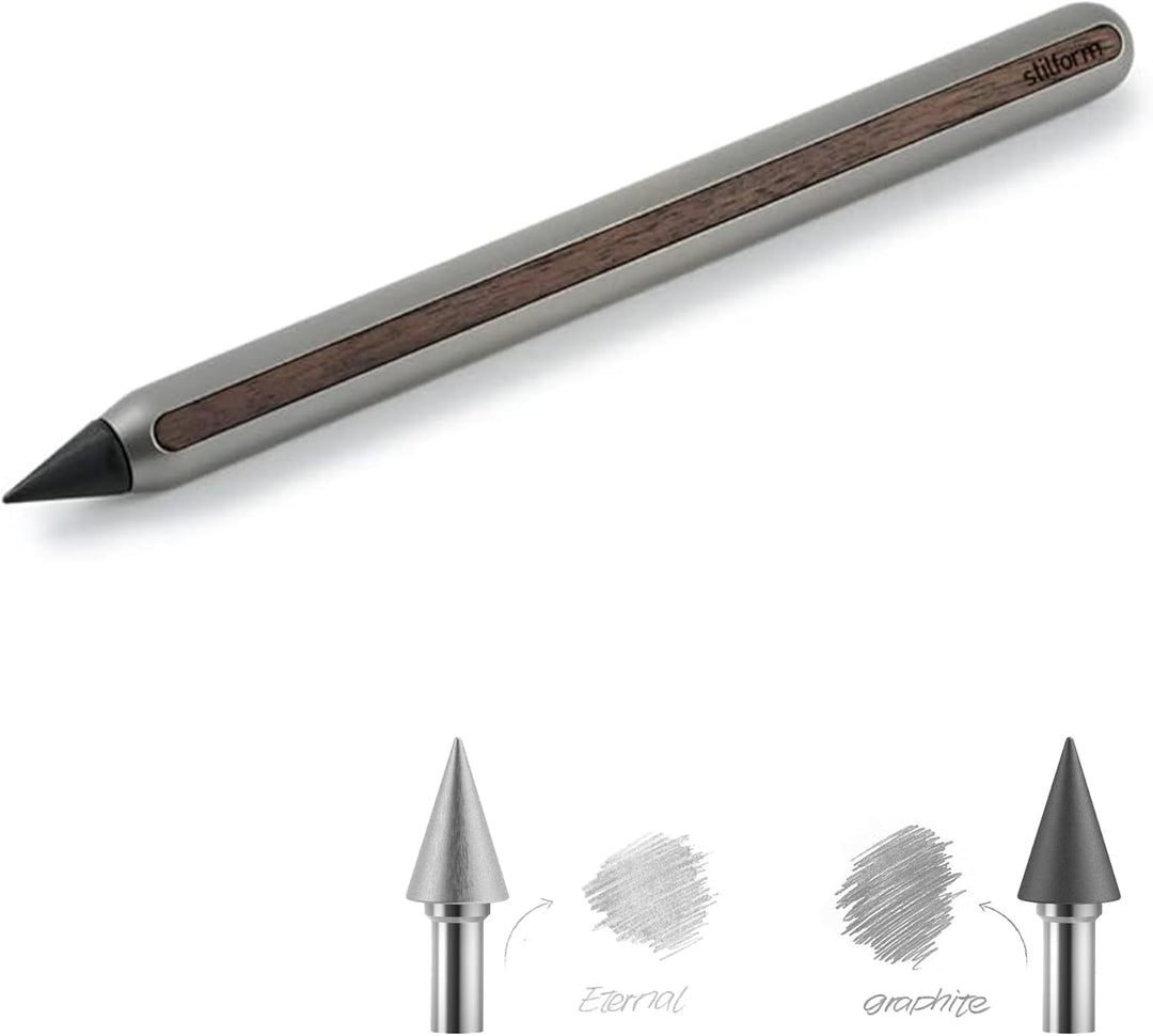 stilform 200001 AEON-Stift aus Aluminium – Langlebiger Bleistift, magnetische Graphit-Spitze zum Wec