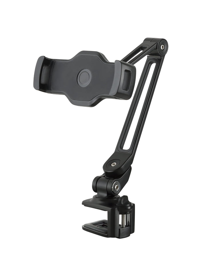 K&M 19805 Smartphone / Tablet-PC-Halter Schwarz, Kunststoff - Bis 13 Zoll - 360° drehbar - ideal für