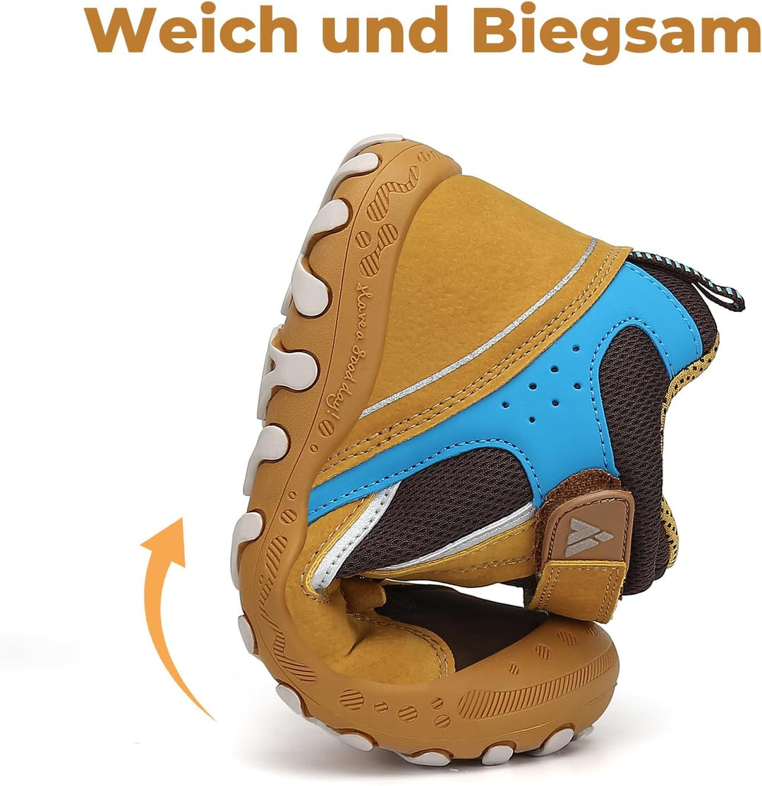 Mishansha Kinder Wanderschuhe Trekking Wanderstiefel Outdoor Trekkingschuhe 27 EU Gelb, 27 EU Gelb