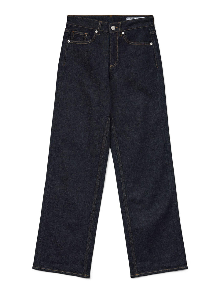 Vero Moda Female Weit geschnitten VMTESSA Hohe Taille Weiter Beinschnitt Jeans 25W / 30L Dark Blue D