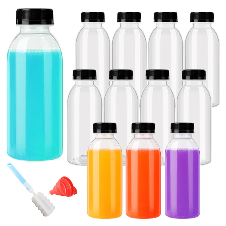 YBCPACK 12 Stück 450ml Hitzebeständig Plastikflaschen Zum Befüllen, Spülmaschinenfest, PP Kunststoff