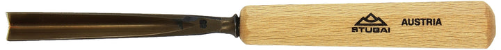 STUBAI Stemmeisen Stechbeitel Serie 52 - Form 45 | Gerader Gaissfuss 12 mm, mit Holzgriff, zum Vorst