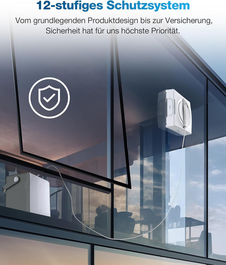 ECOVACS WINBOT W2 Omni Fensterputzroboter mit 6-in-1 Multifunktionsstation, integrierter 4500mAh Akk