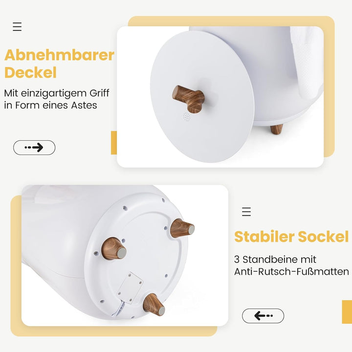 COSTWAY 23L Handtuchwärmer elektrisch, Handtuchtrockner mit 3 Heizstufen, 20/40/60/90-Minuten-Timer,