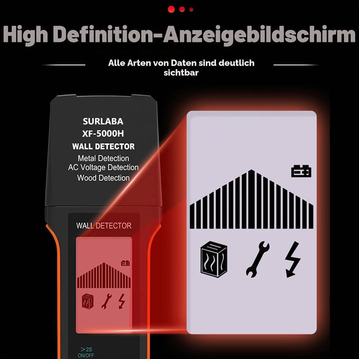 Leitungssuchgerät 3in1, XF-5000H Multifunktional Leitungsfinder Leitungssucher Ortungsgerät bis zu 1