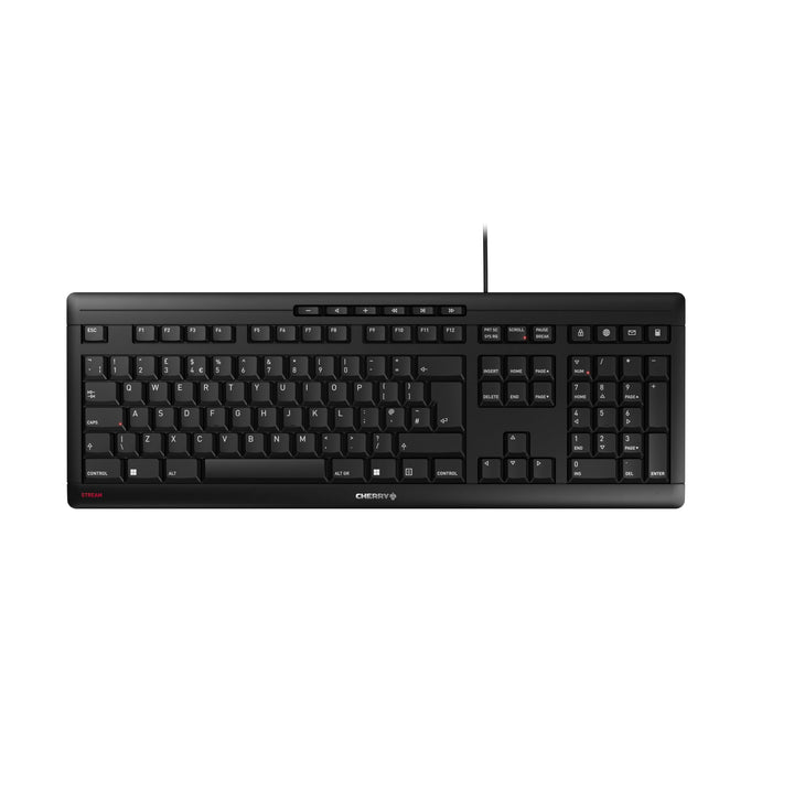 CHERRY Stream Keyboard Tastatur, schwarz, UK-Layout JK-8500GB-2 Britisches Layout - QWERTY schwarz,