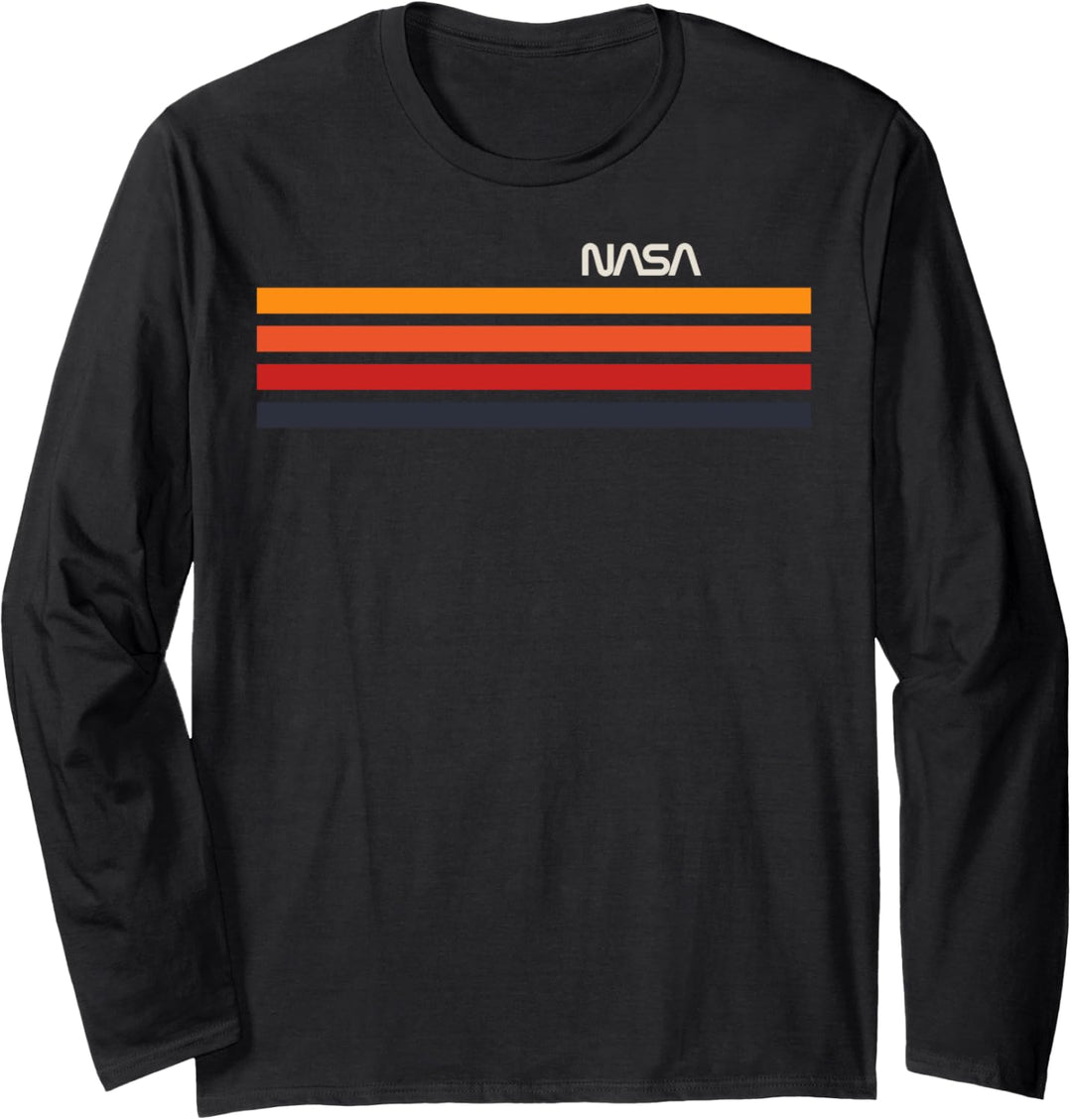 NASA Gradient Stripes Logo Langarmshirt