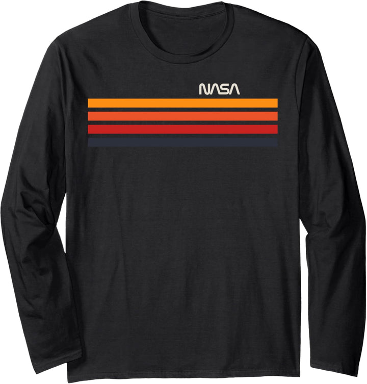 NASA Gradient Stripes Logo Langarmshirt