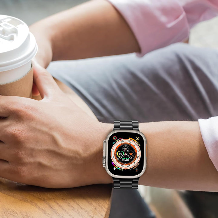 Tasikar Armband Kompatibel mit Apple Watch Ultra Armband 49mm Prämie Edelstahl Metall Ersatz Armband