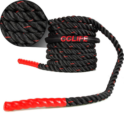 CCLIFE Battle Ropes Schlachtseil 9m 12m 15m Ø38mm Fitnesse Sport Tau Trainingsseil Fitnessseil Sport