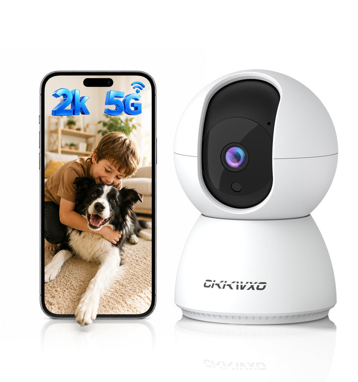 2.4/5GHz Überwachungskamera Innen WLAN mit 2K (3MP) HD Kamera Überwachung Innen PTZ– Bewegungserkenn
