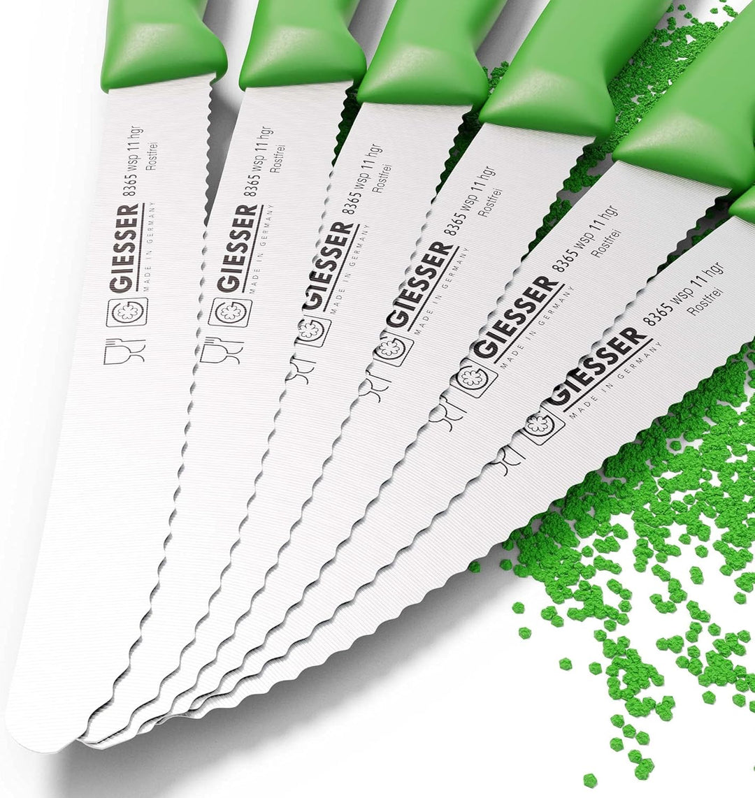 Giesser seit 1776 - Made in Germany - Tomatenmesser 6er Set Veggie, Universalmesser, grün, nachhalti