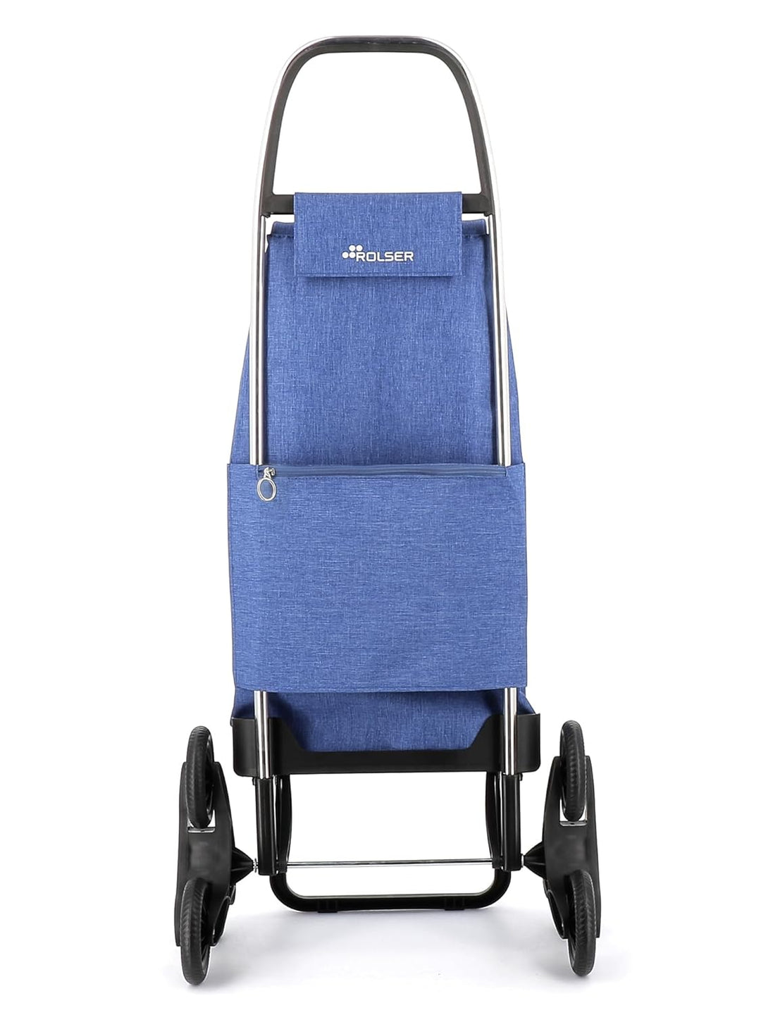 Einkaufstrolley Rolser I-Max Tweed 6 Räder Treppensteiger - Blau 6 Räder Blau, 6 Räder Blau