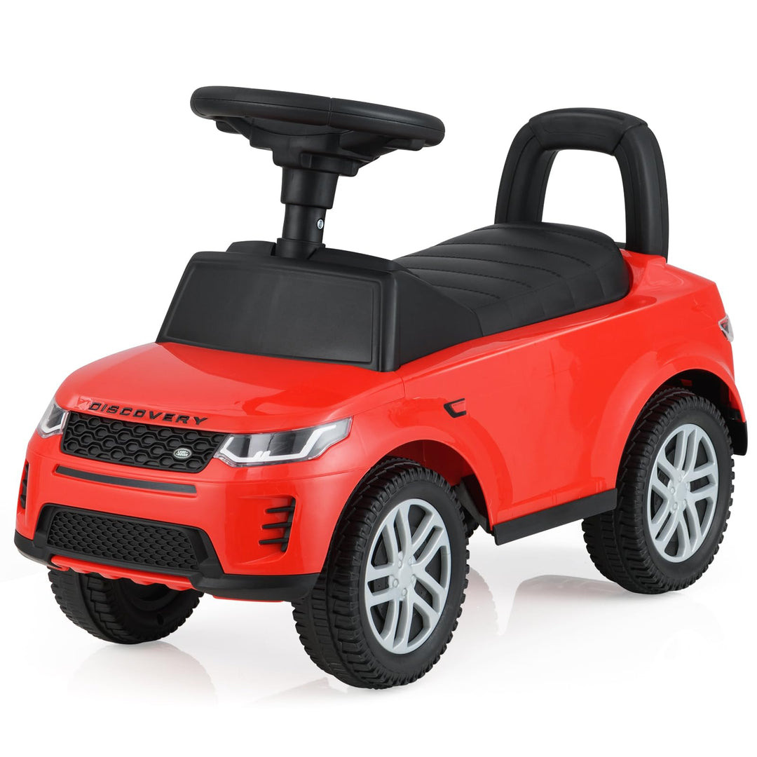 DREAMADE Rutschauto für Kinder, Land Rover Rutscherfahrzeug mit Lenkrad, Hupe, Motorsound, Stauraum