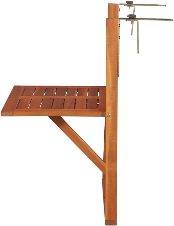 Tidyard Balkon-Klapptisch Hängetisch, Massivholz, Braun, 64,5 x 44 x 80 cm, Esstisch Kaffeetisch Hol