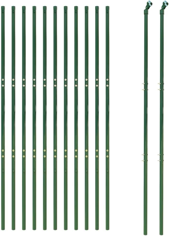 Festnight Maschendrahtzaun Gartenzaun Set Komplettset Zaun Gartenzaunset Zaunset Drahtzaun Maschendr