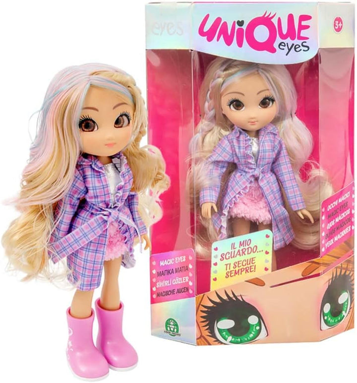 UNIQUE EYES , 25 cm grosse Puppe - Rebecca, mit ihren Augen, die dir folgen, mit Kleidung, Spielzeug