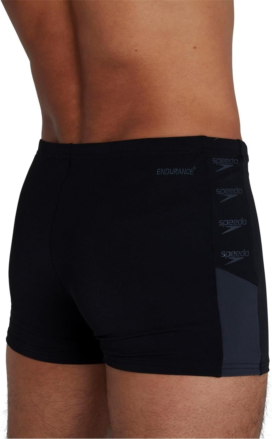 Speedo Herren Boom Logo Splice Aquashort (1er Pack) 3 Schwarz/Oxid Grau, 3 Schwarz/Oxid Grau