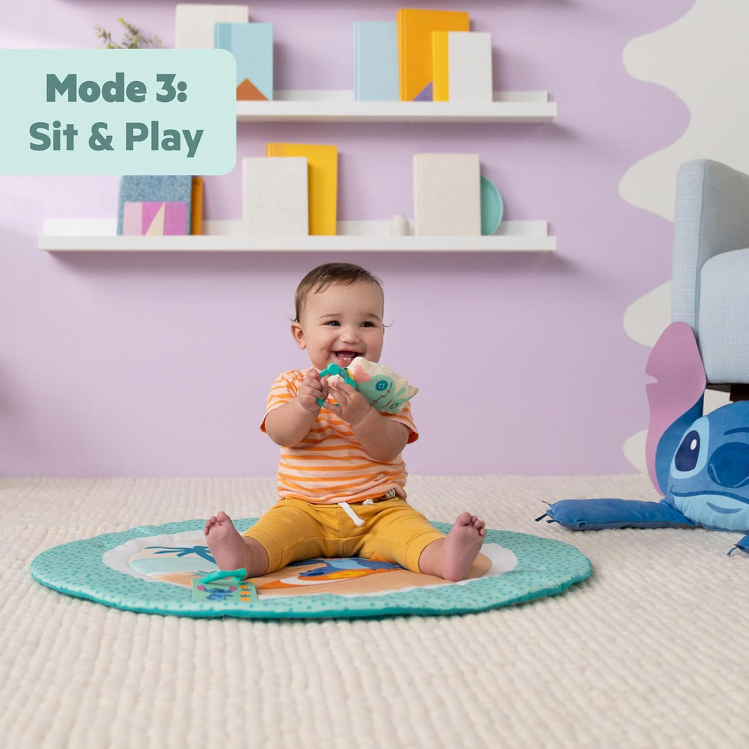 Disney Baby Stitch Party im Paradies – Aktivitätsspielzeug von Bright Starts mit Bauchlage-Kissen un
