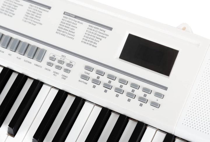 McGrey 6170 WH Akku-Keyboard - 61 Tasten-Keyboard mit integriertem Akku - 200 Klänge und Rhythmen -