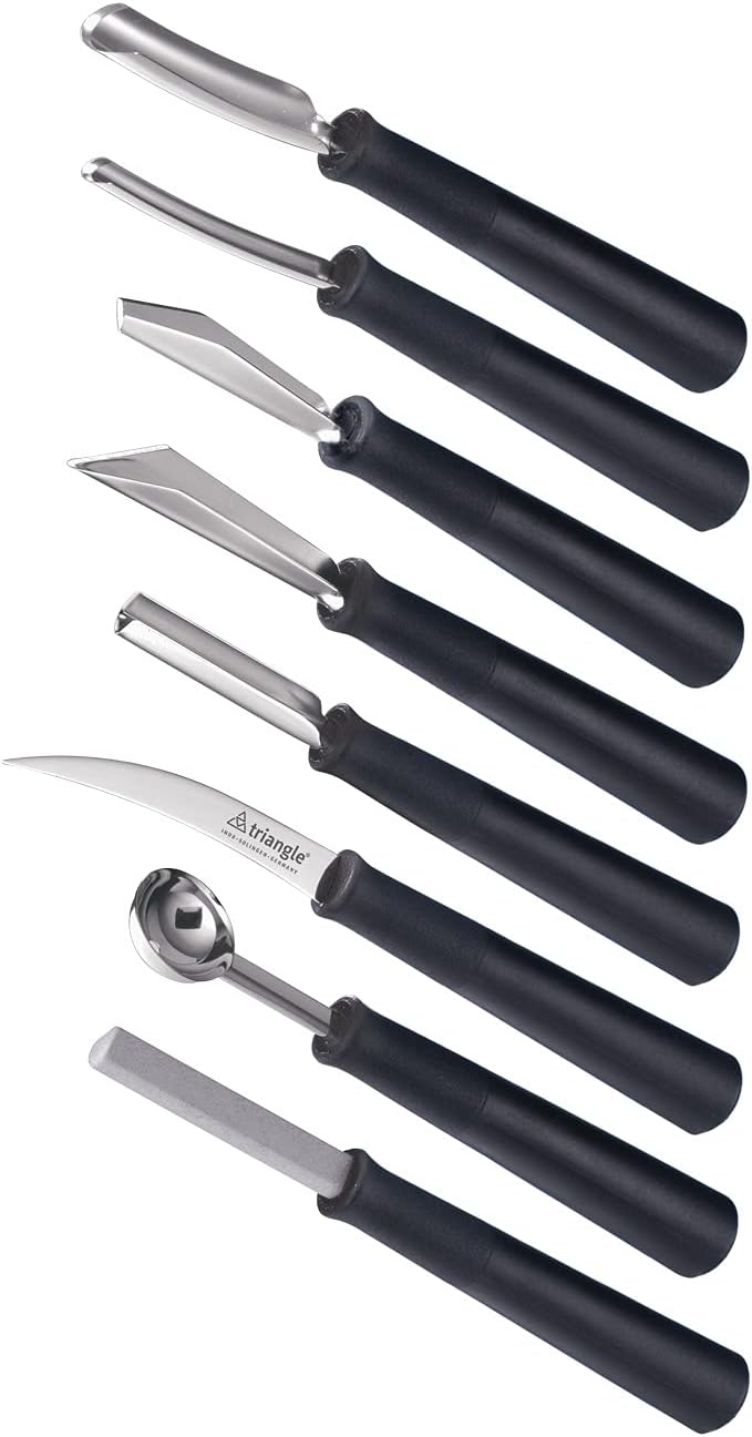 triangle 90 818 08 02 Schnitzmesser Set Professional, 8-teilig Carving Schnitz Werkzeuge in professi