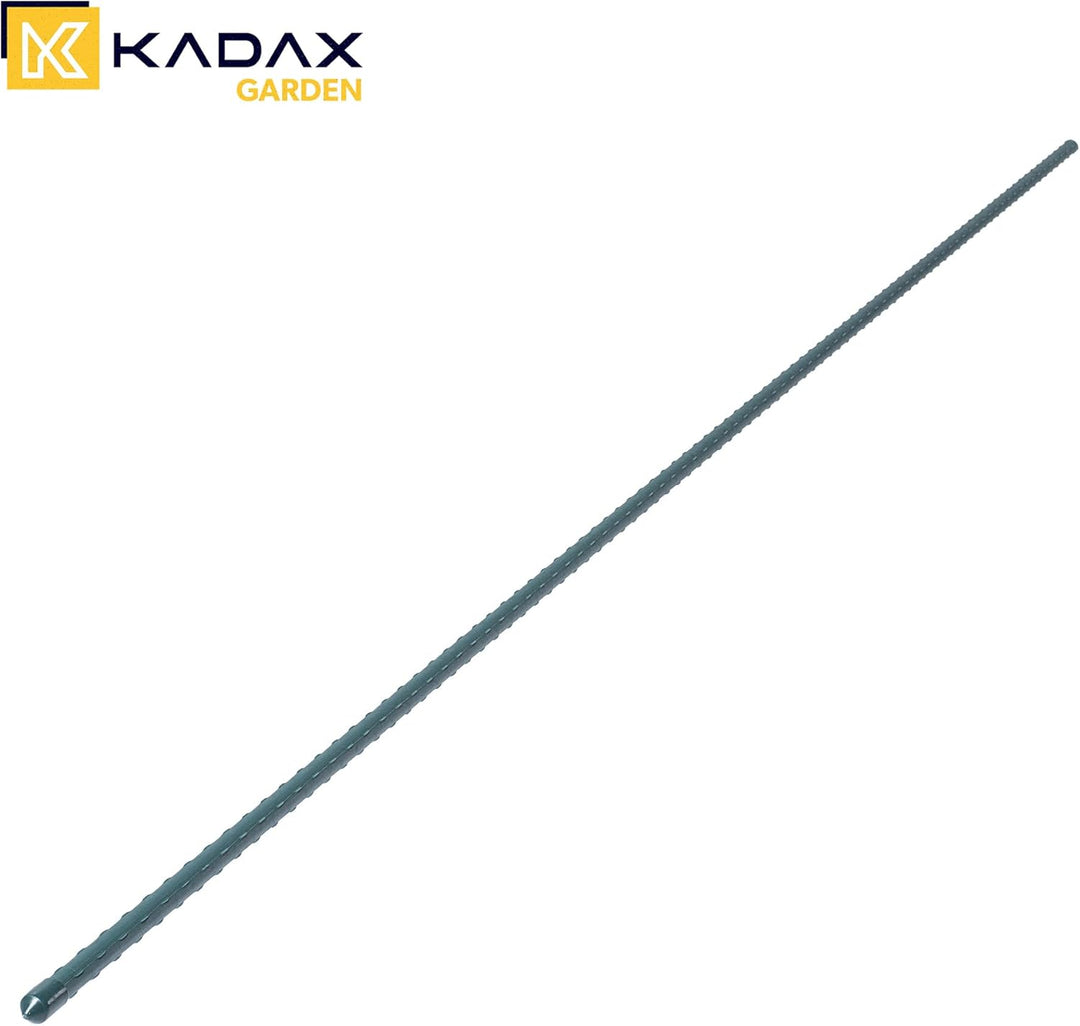KADAX Pflanzstäbe 150 cm x 11 mm, 10er Set – Beschichteter Stahl Rankstab, Pflanzenstütze & Tomatens
