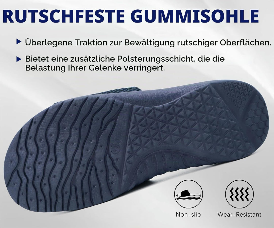 ONCAI Dusch Badelatschen Herren mit Klettverschluss Offener Zeh Sports Badesandalen Sommer Freizeit