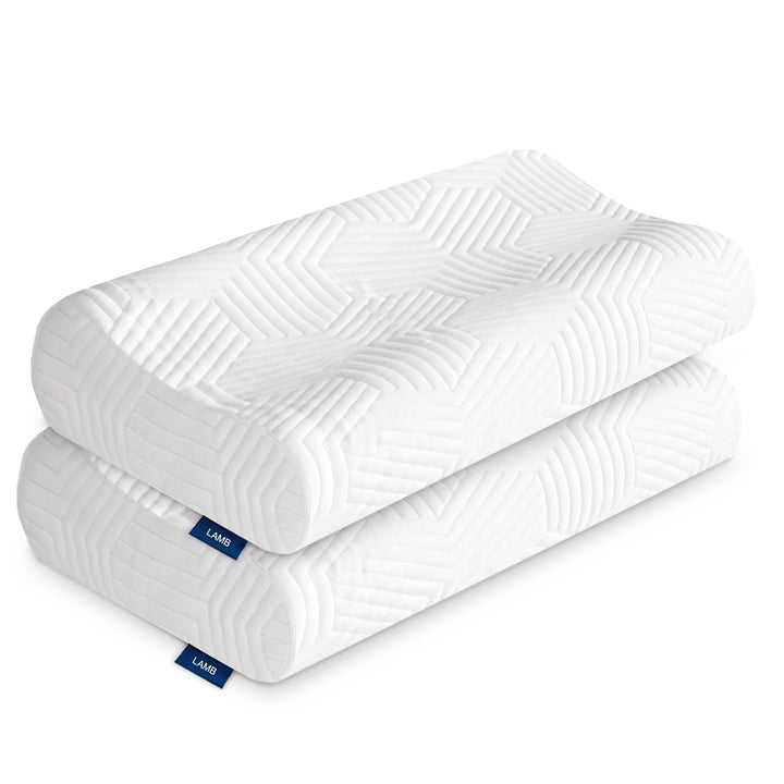 LAMB Höhenverstellbar Memory Foam Kissen Ergonomisches Nackenstützkissen 50D Dichte Abnehmbarer Bezu