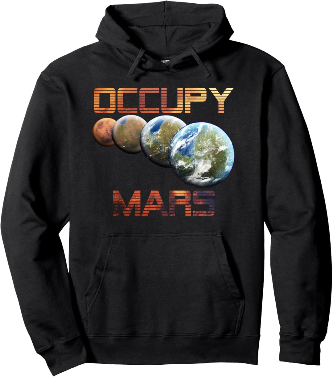 Terraform Occupy Mars Astronomy Space Science Teacher Gift Pullover Hoodie