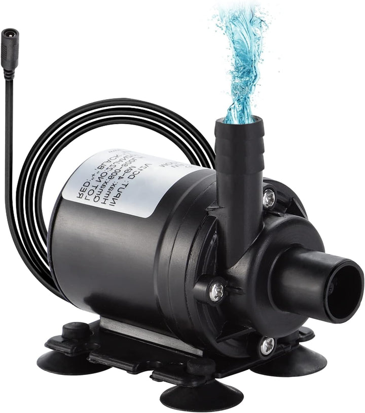 HSEAMALL Brushless Tauch Mini Wasserpumpe DC 12 V Amphibienpumpe 800L / H 5 Mt für Gartenteich Aquar