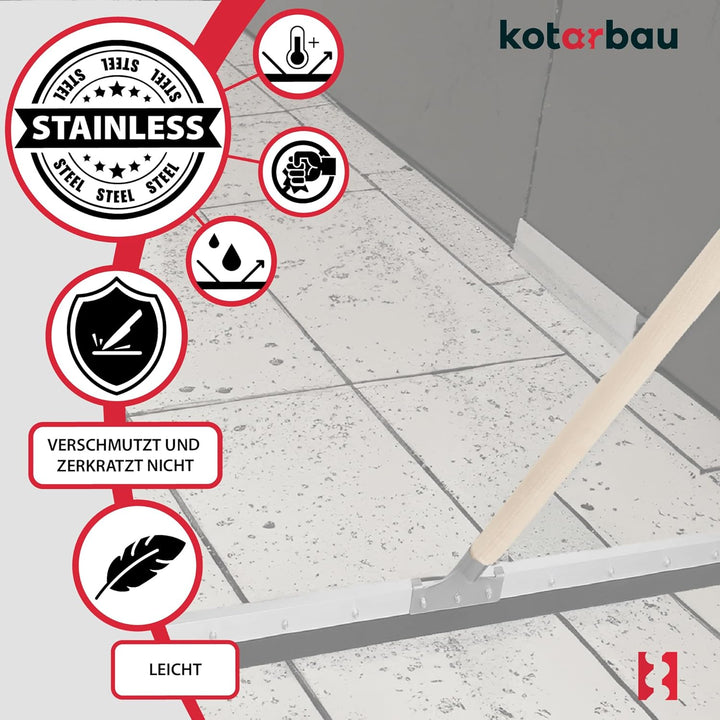 KOTARBAU® Gummiabzieher - Wasserschieber - 60 cm – Bodenabzieher - Schaumstoff-Wasserabzieher – für