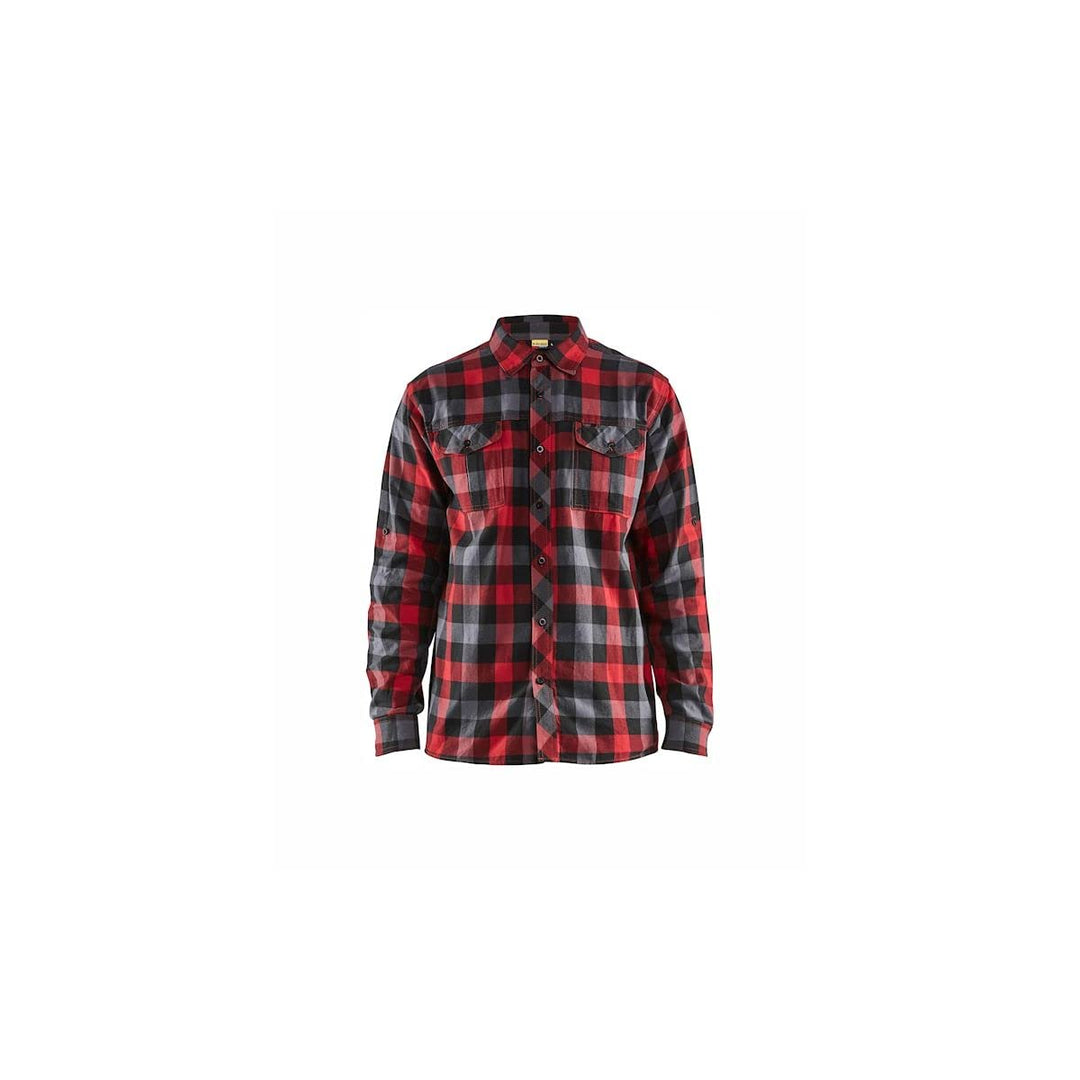 BLÅKLÄDER Blaklader Flanellhemd 3299-1152 3XL Rot Schwarz, 3XL Rot Schwarz