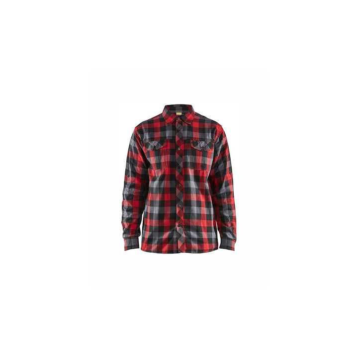 BLÅKLÄDER Blaklader Flanellhemd 3299-1152 3XL Rot Schwarz, 3XL Rot Schwarz