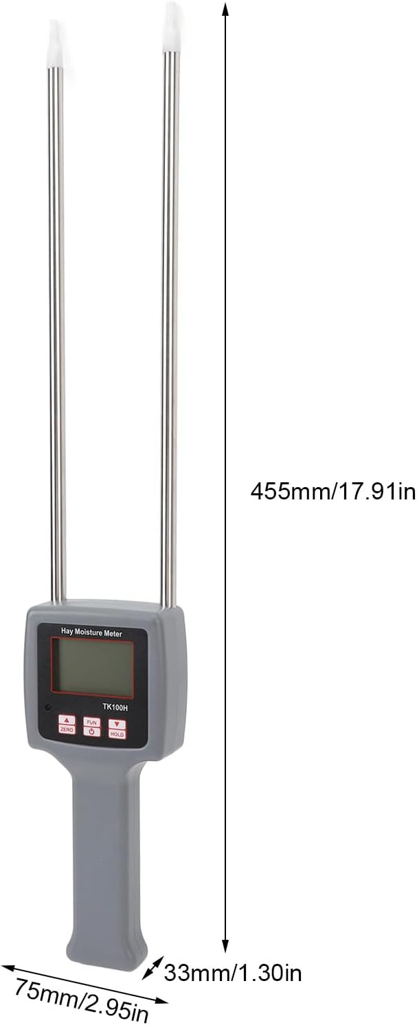 Tragbares Heu-Feuchtigkeitsmessgerät, Präzises Heu-Feuchtigkeitsmessgerät mit Sonde, Digitales Getre