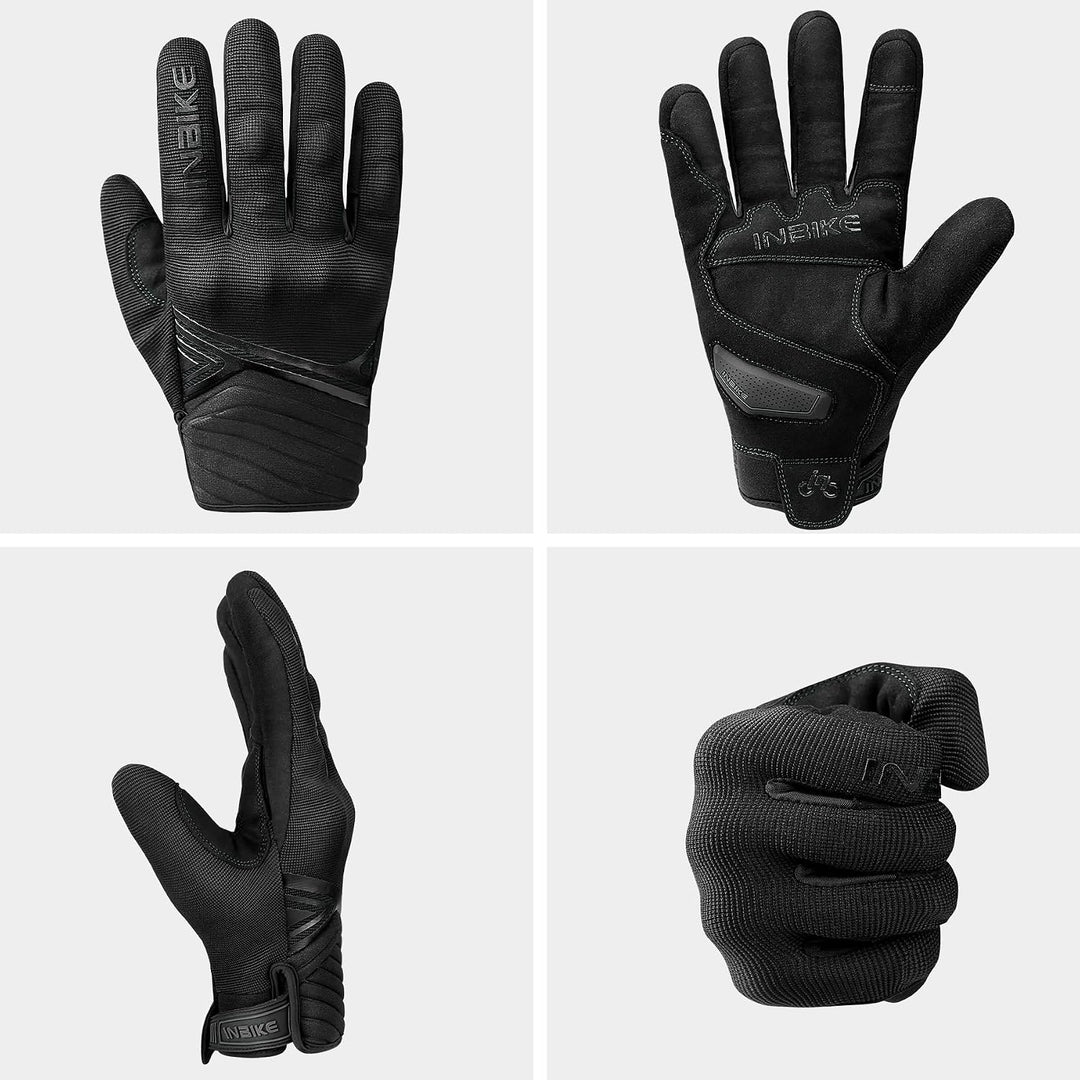 INBIKE Winter Motorradhandschuhe Wasserdicht Warm Winddicht mit Harter Schutz Motocross Motorrad Han