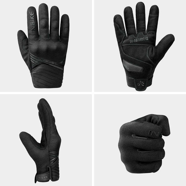 INBIKE Winter Motorradhandschuhe Wasserdicht Warm Winddicht mit Harter Schutz Motocross Motorrad Han