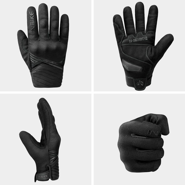 INBIKE Winter Motorradhandschuhe Wasserdicht Warm Winddicht mit Harter Schutz Motocross Motorrad Han